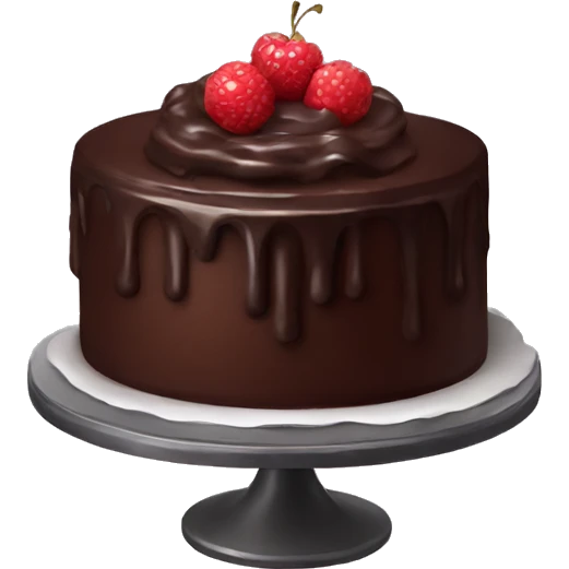 Dark chocolate cake emoji