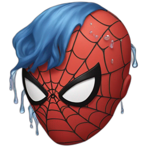 Spider-Man crying emoji