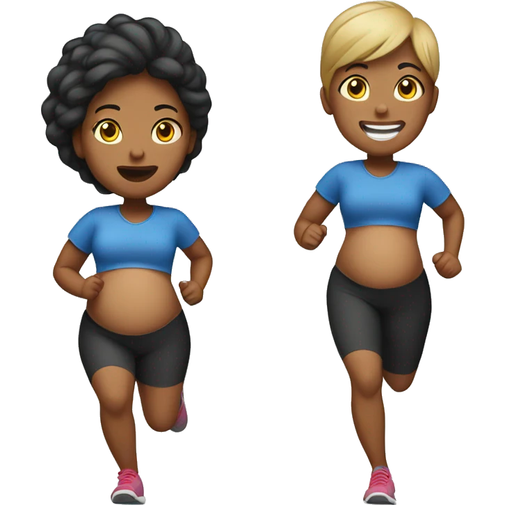 pregnant woman running with sport clothes emoji