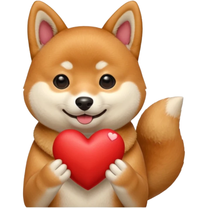 Shiba Jasper red heart emoji