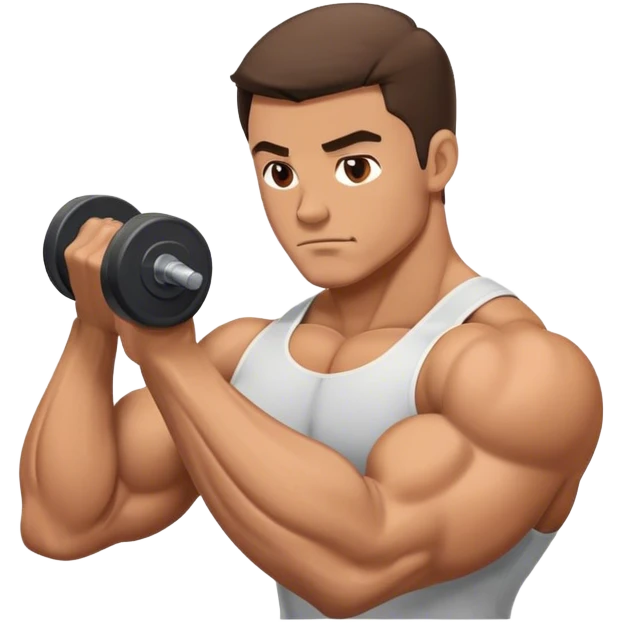 guy how to do bicep curls emoji