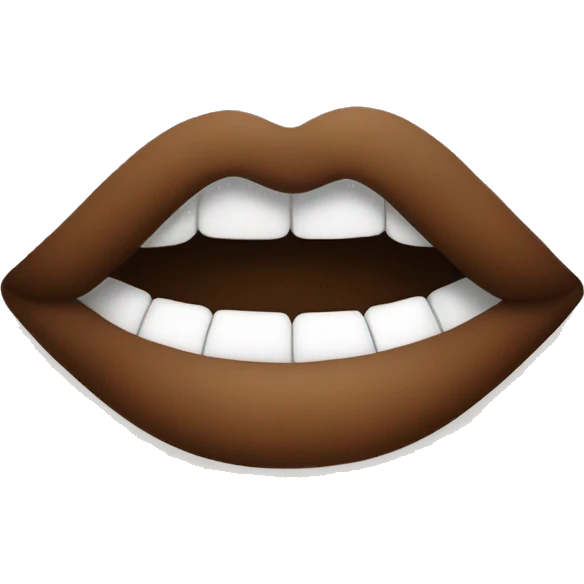 iOS style brown lips mark  emoji