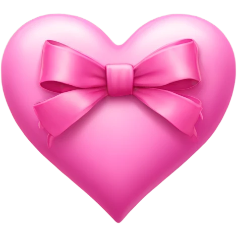 Pink heart with bow emoji