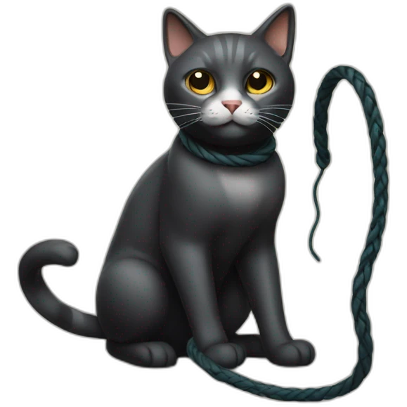 Cat with a whip emoji