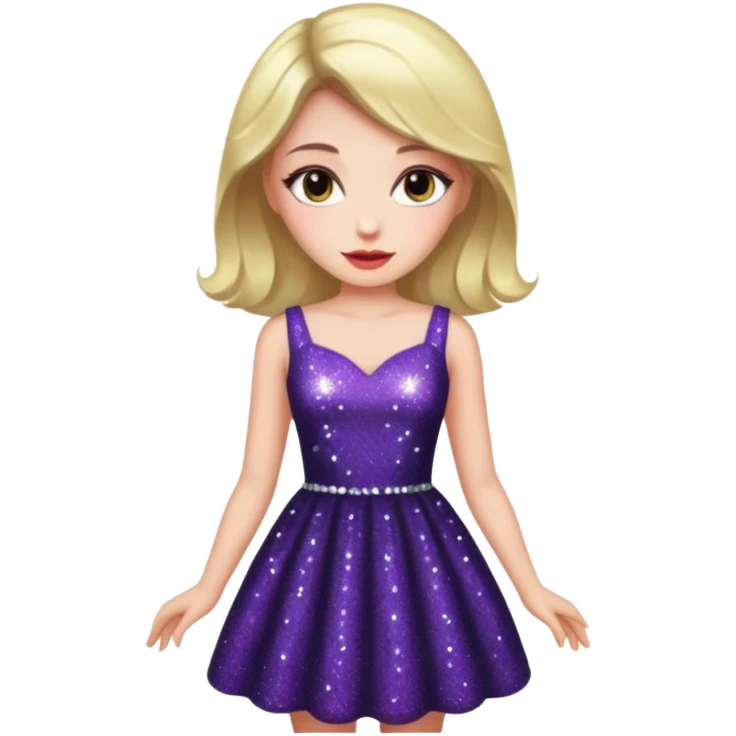 Glitter noir darling emoji