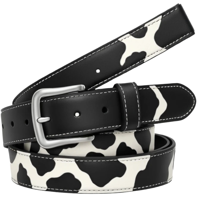 Cow print pattern belt  emoji