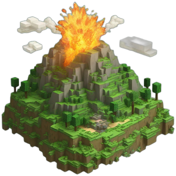 Minecraft Mountain explosion emoji