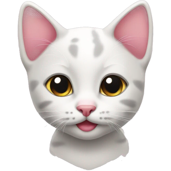 Kitten with a pink nose emoji