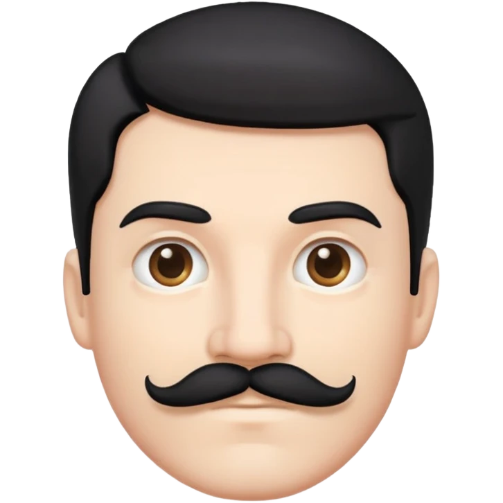 white male with black hair and a mustache  emoji