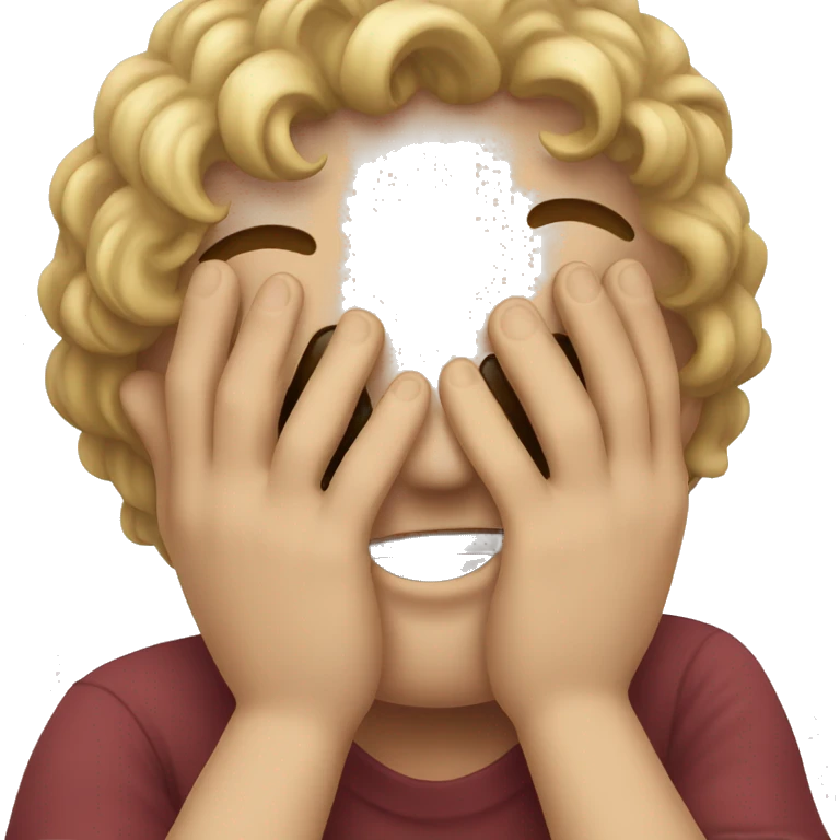 Embarrassed with hands on face emoji