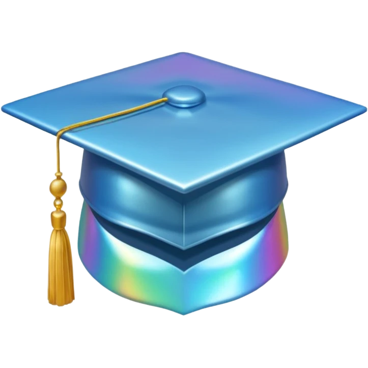 graduate cap hologram emoji