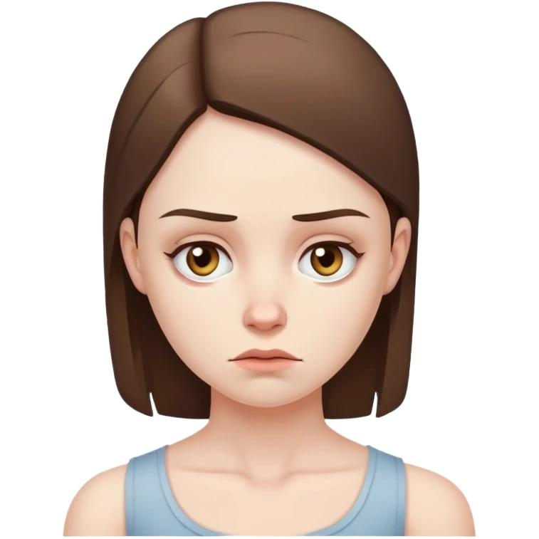 SadYoung light brunette missing her muscular  bald beard husband emoji