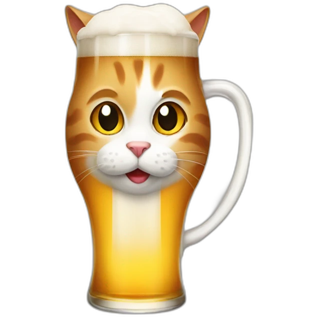 Cat beer emoji