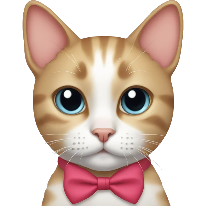 cat wearing  bow  emoji