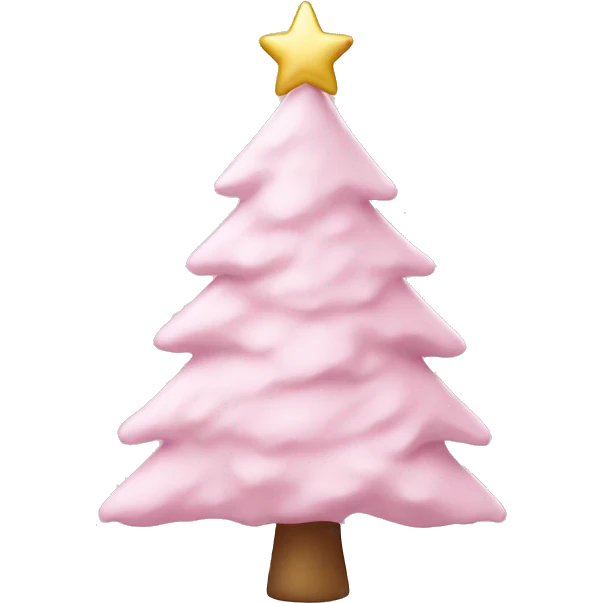 Pastel pink christmas tree emoji