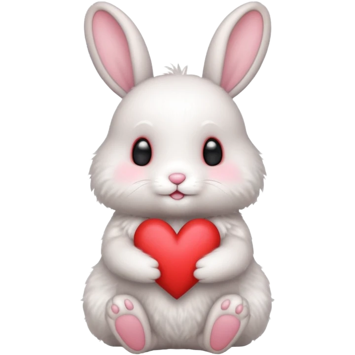 зайчик с сердечком  emoji
