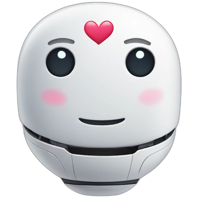 cute robot in love face only emoji