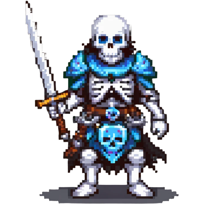 skeleton warrior with a sword emoji