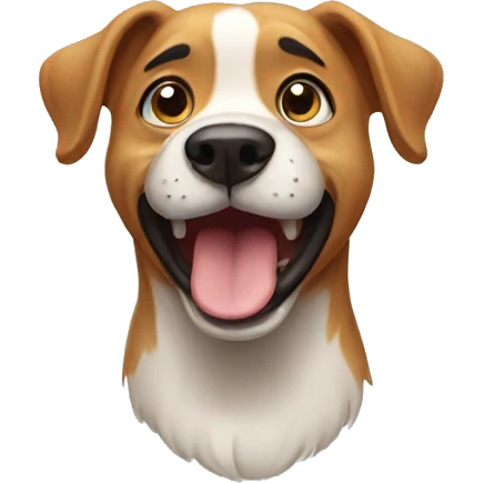 hysterical dog emoji