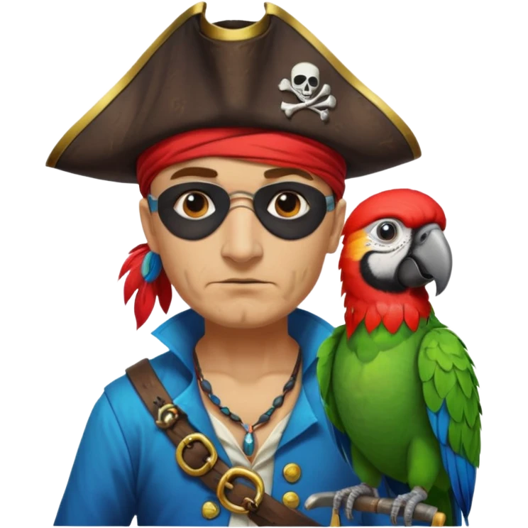 pirate and parrot emoji
