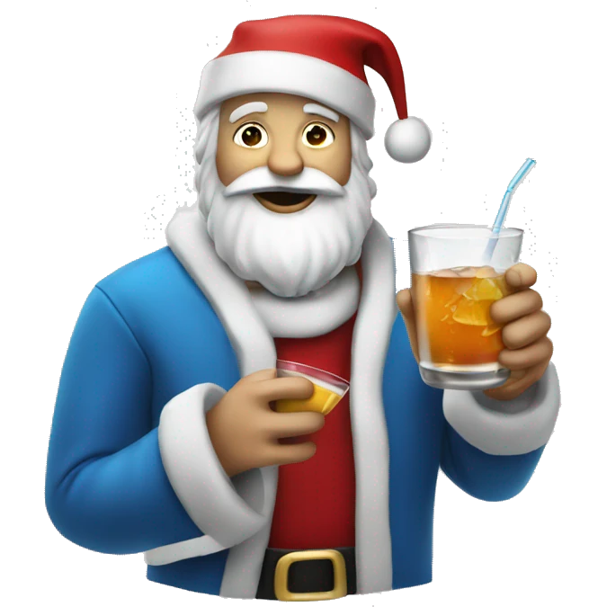 Santa with a drink  emoji