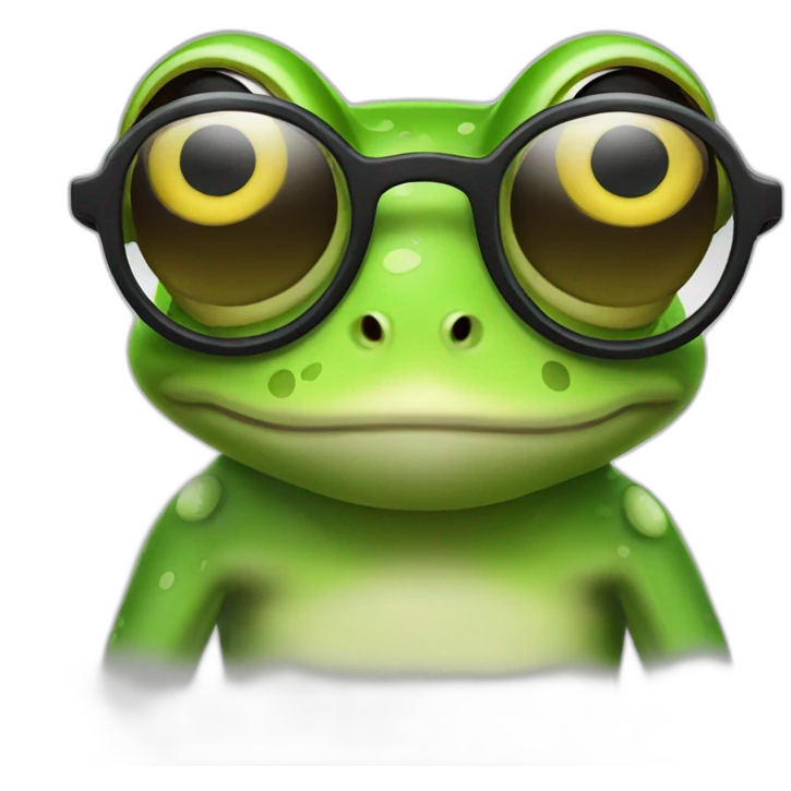 frog with glasses emoji