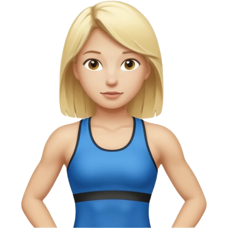 blonde girl athlete emoji