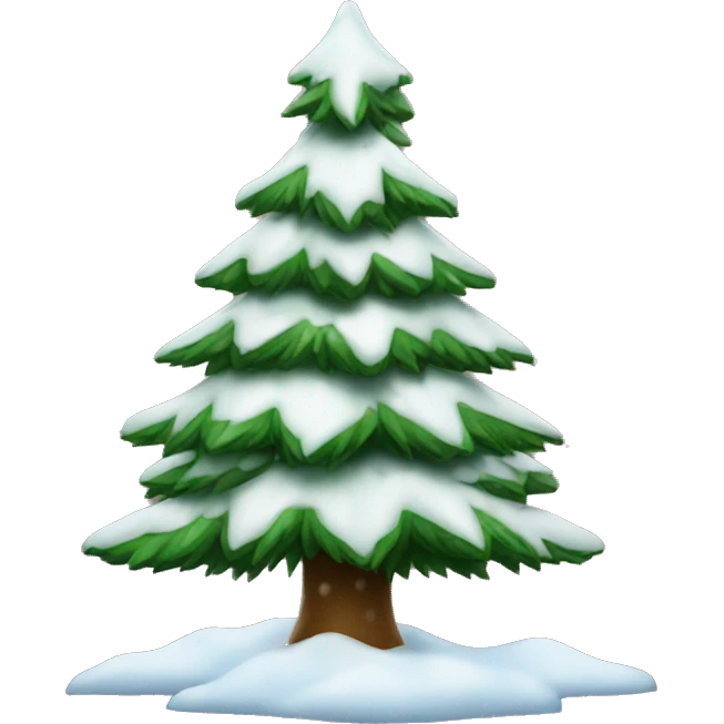 Christmas tree with snow  emoji