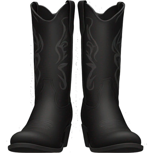 Black western boot emoji