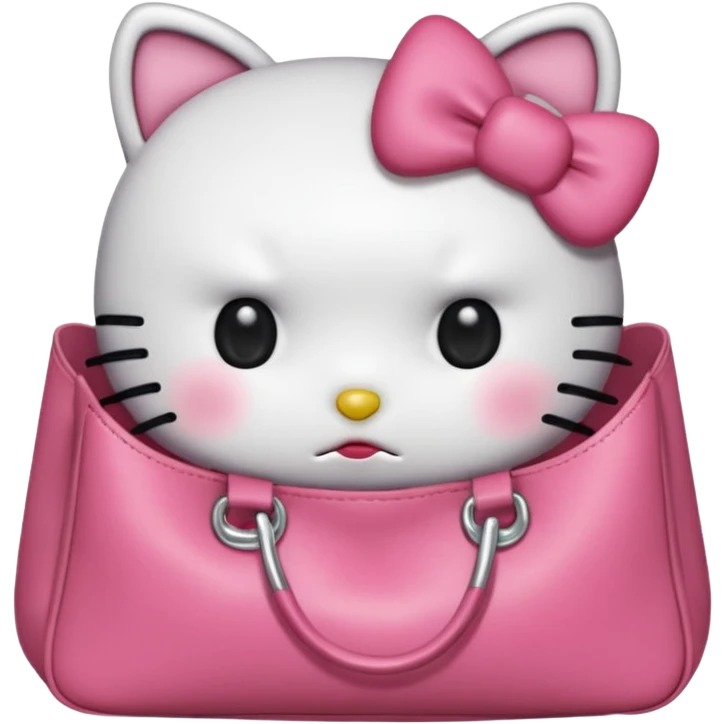 Hello Kitty Face with Bags Under Eyes emoji