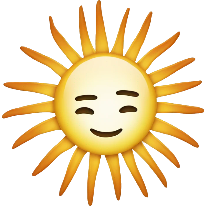 Sun with fine simle emoji