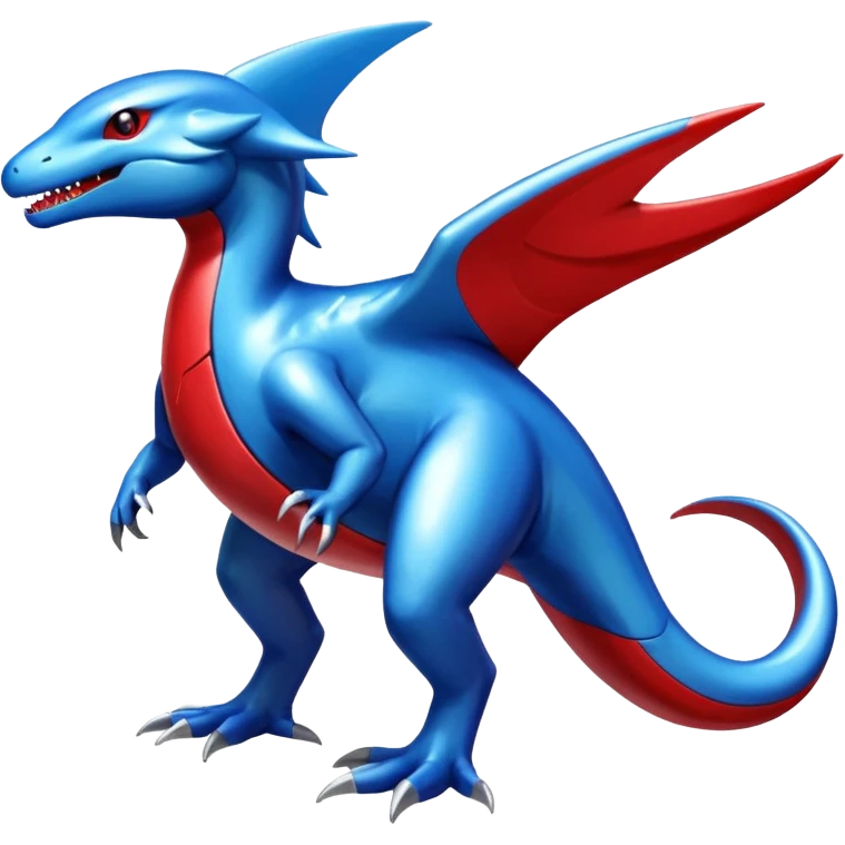 Shiny Glossy Oily Futuristic Latios-Gabite-Salandit-Helioptile-fusion (full body) emoji
