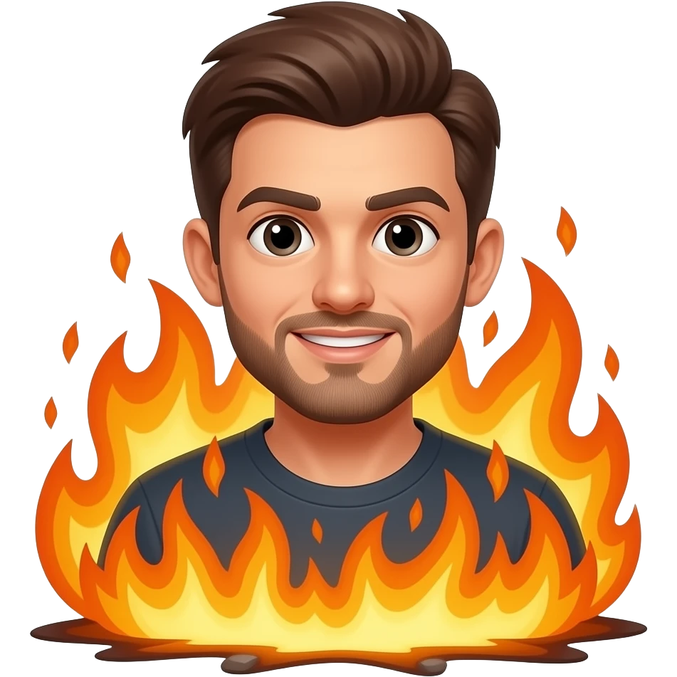 Personne qui crash du feu emoji
