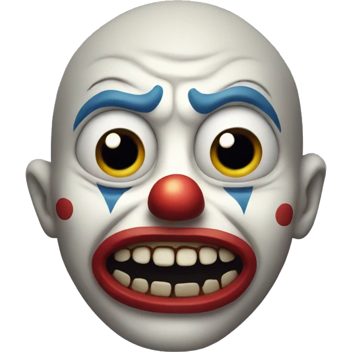 scary clown face emoji