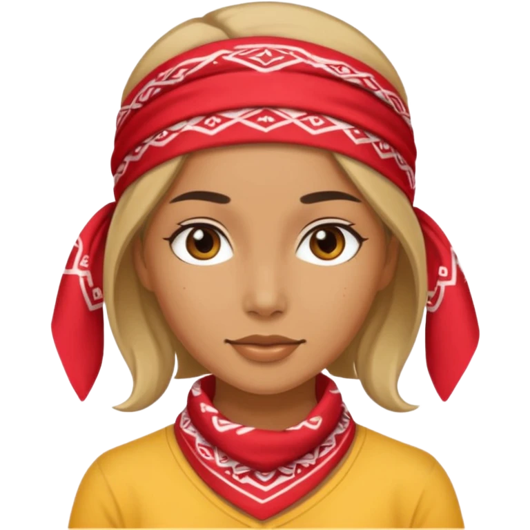 woman with a bandana emoji