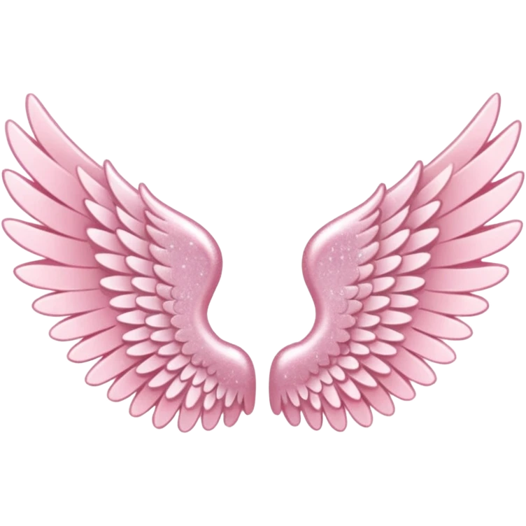Tiny, mini, so smallest, soft pink, sparkly angel wings emoji