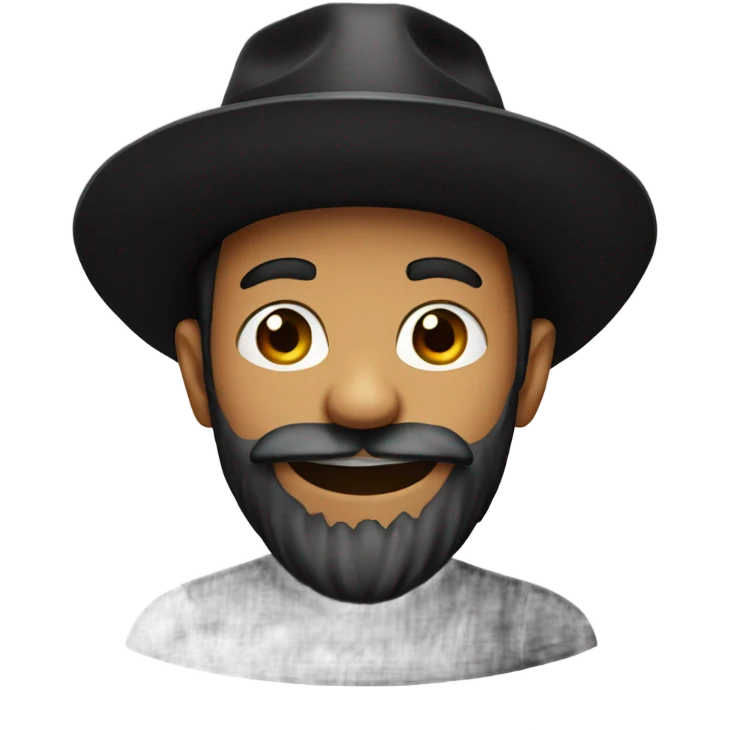 bearded boy in black hat drooling emoji