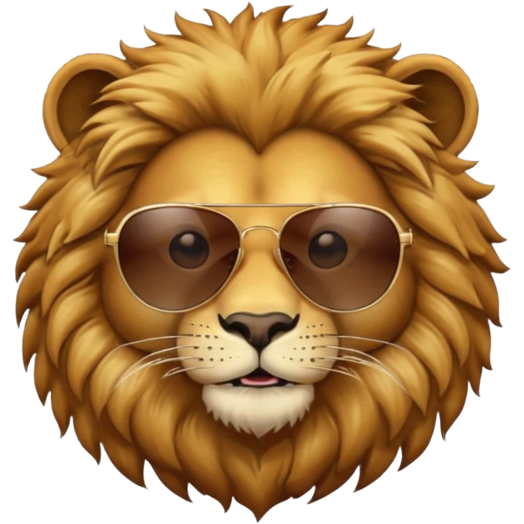 lion face with sunglasses emoji