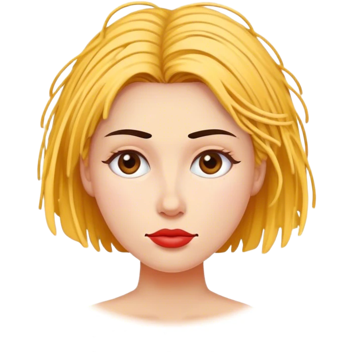 Woman with scribble s head emoji