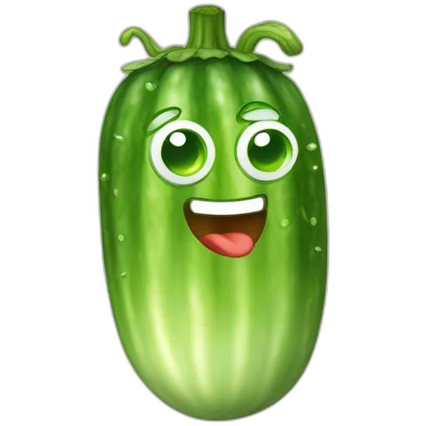 Cucumber with a cap emoji