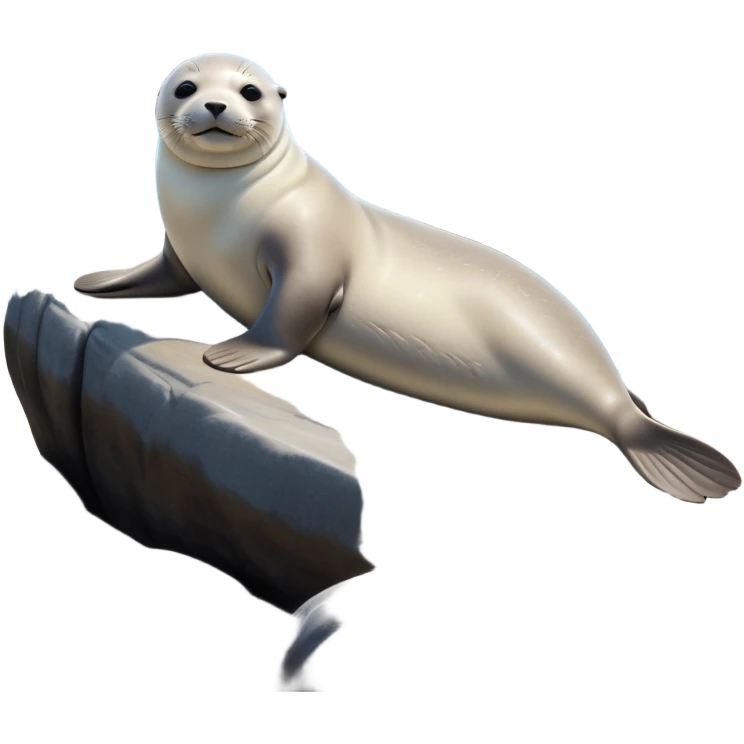 cinematic-seal-realistic-full-body-lounging-emoji,-plump-sleek-body-stretched-out-on-a-rocky-shoreline,-short-smooth-fur-glinting-in-the-sea-breeze,-flippers-tucked-comfortably-beneath-its-body,-large-dark-eyes-filled-with-playful-curiosity,-whiskered-muzzle-lifted-slightly-as-if-smiling,-simplified-yet-realistic-focused-features,-highly-detailed,-glowing-with-a-refreshing-marine-radiance emoji