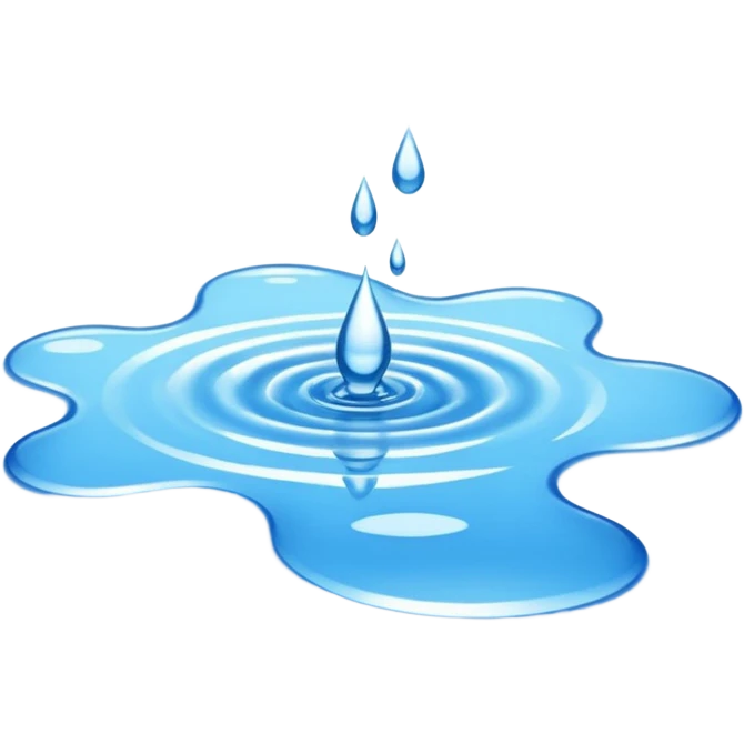 Blue puddle emoji