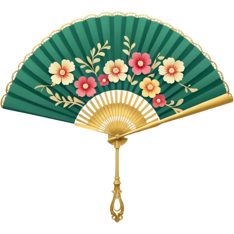 Fan: An open, handheld fan, often associated with opera or classic theatre emoji