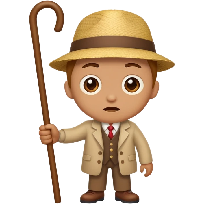 cartoon character with Resentment - bitter indignation at having been treated unfairly - waving cane emoji