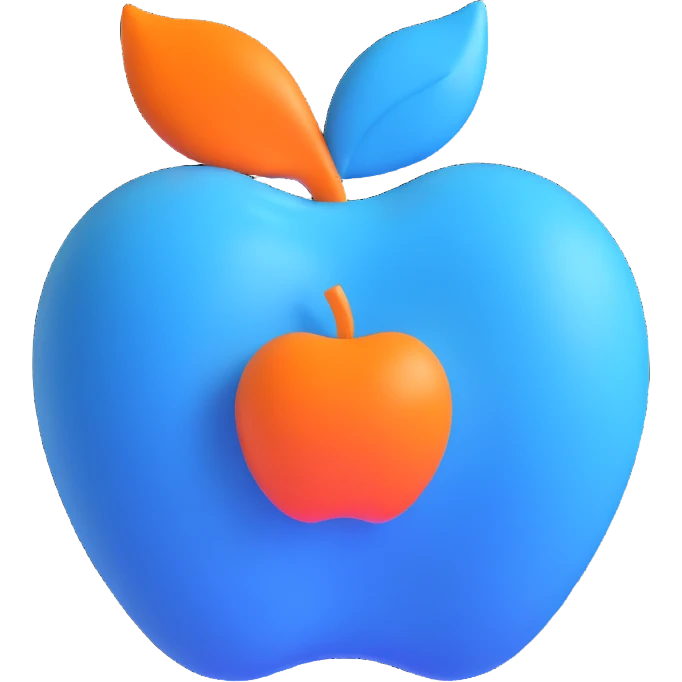 blue apple emoji