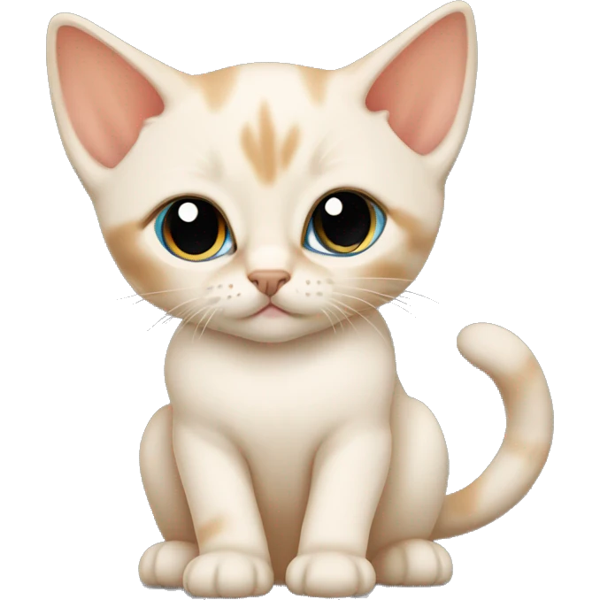 Flame point Siamese kitten emoji