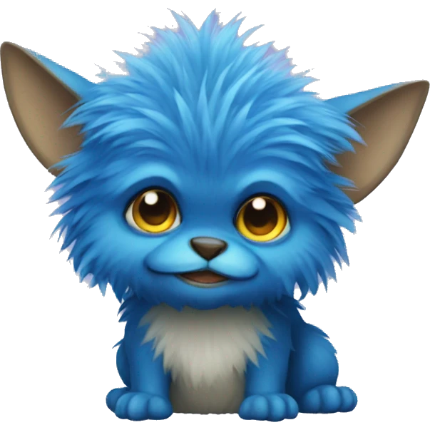 Blue Furry Gremlin emoji