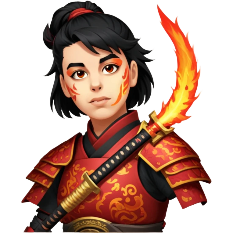 Fire-Wielding Samurai emoji