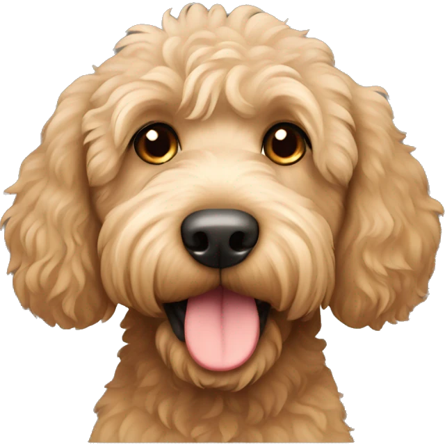 Tan labradoodle emoji