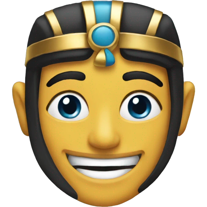 Egyptian themed smile emoji emoji